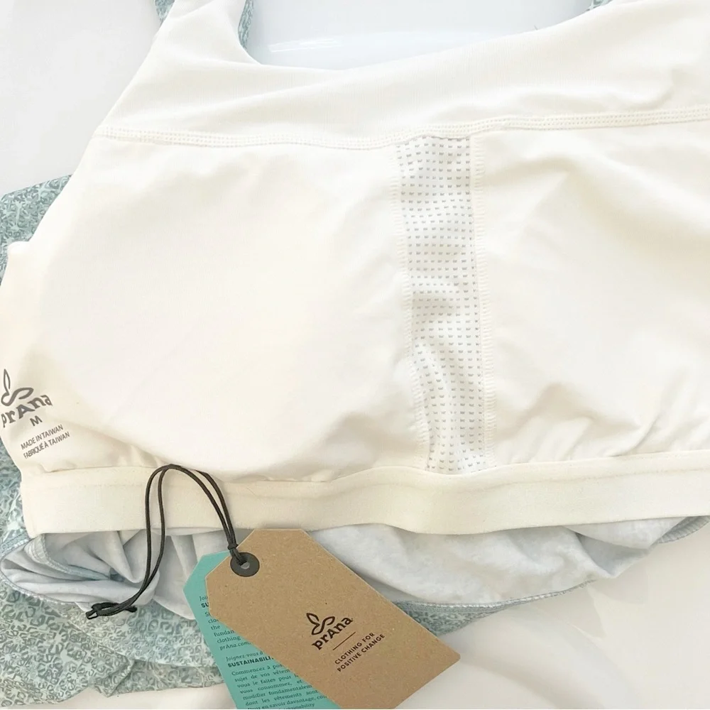 🤍PRANA Skypath Dress Sky Blue Green Halter cut out Backless Sundress - Picture 10 of 12